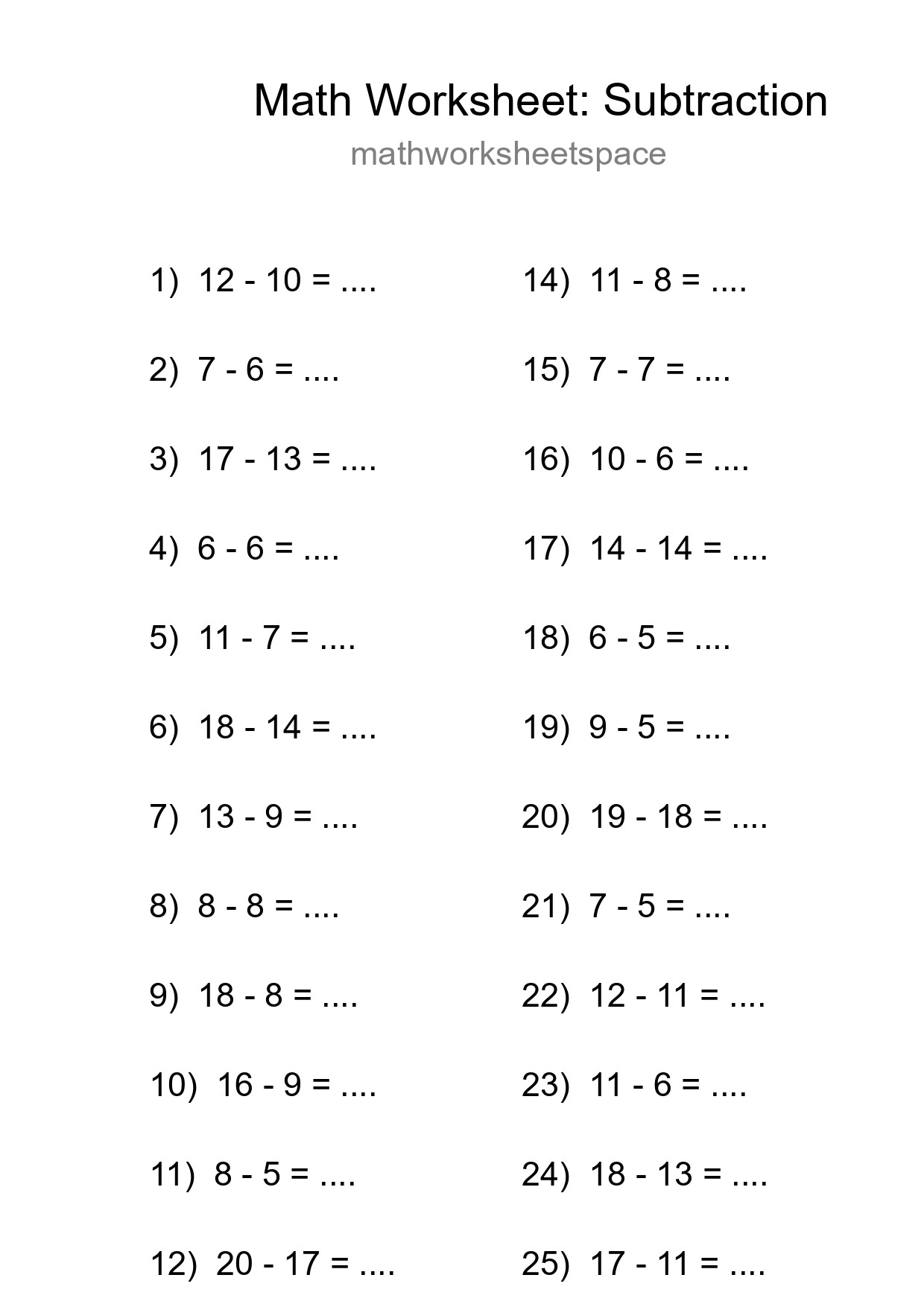 Free 26 Subtraction Math Worksheet For Grade 2 - Part 18