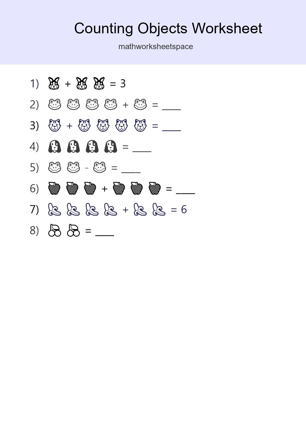 Free Counting Objects Worksheet For Kindergarten - Part 273