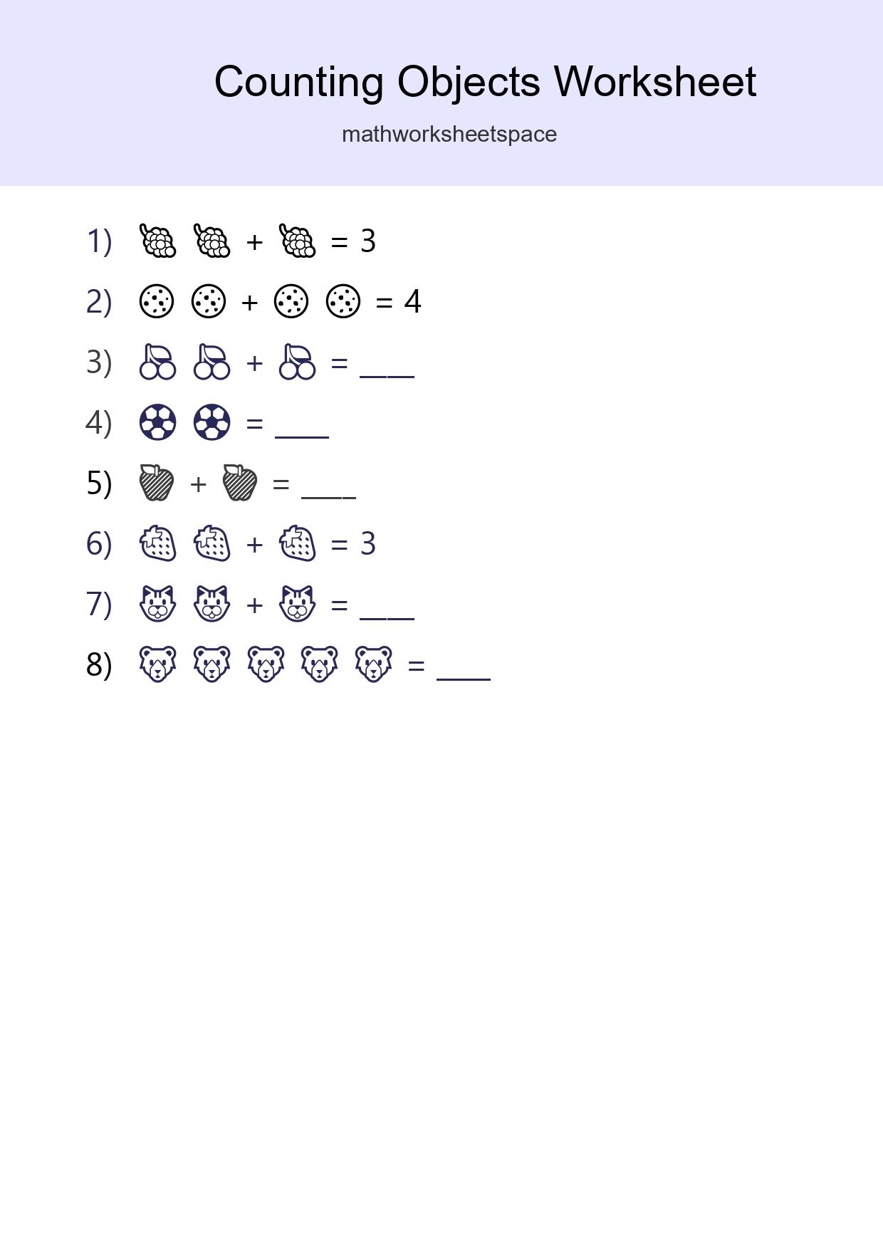 Learn Counting With Pictures Worksheet (Pre-K) - Part 163