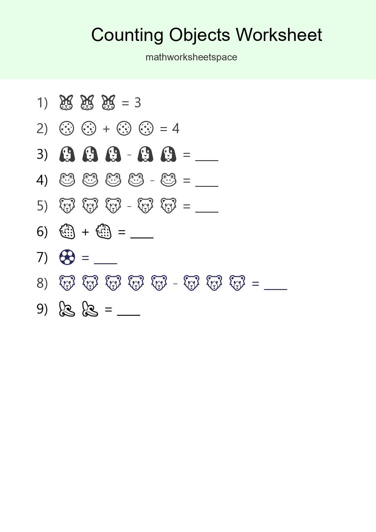 Learn Counting With Pictures Worksheet (Pre-K) - Part 83