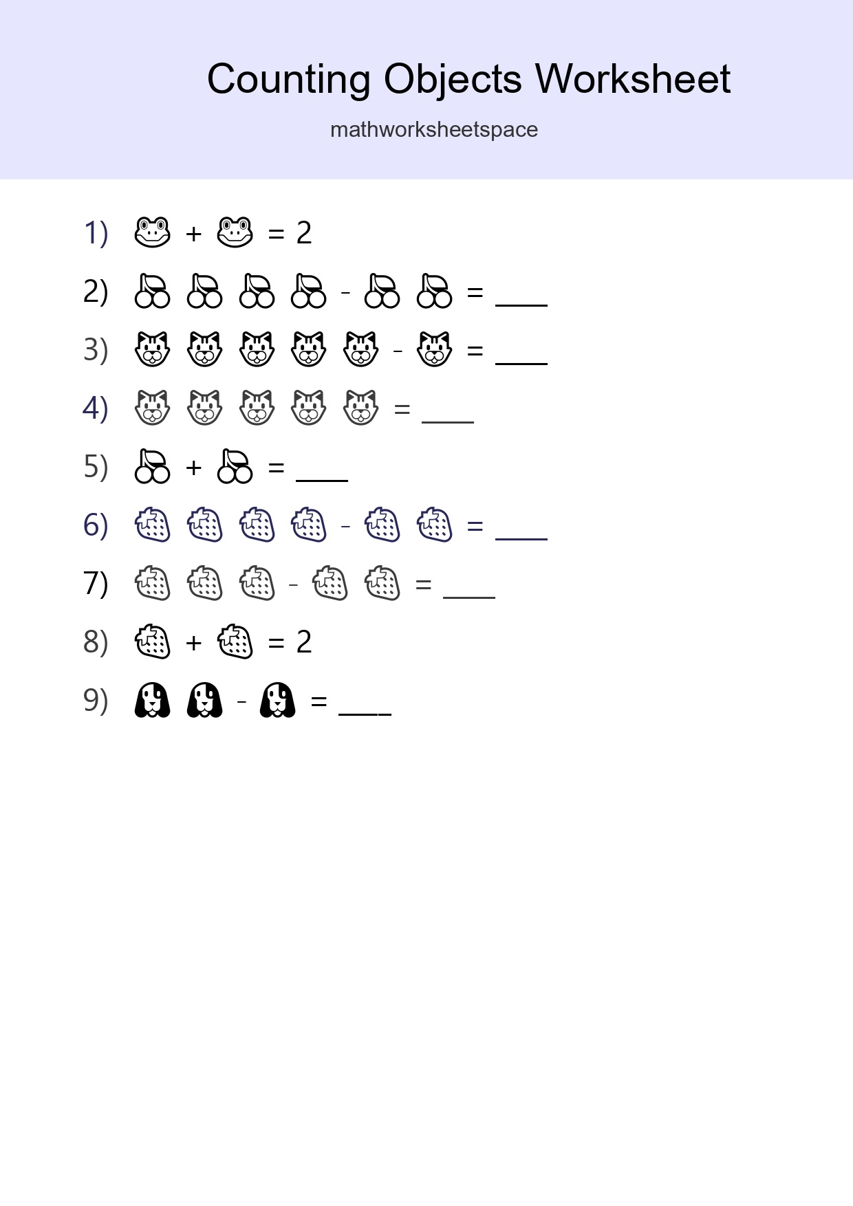 Pre-K Count The Objects Worksheet - Part 233